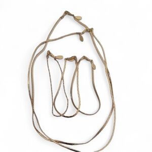 Elegant Gold Chain Necklace and Bracelet Set American Showcase